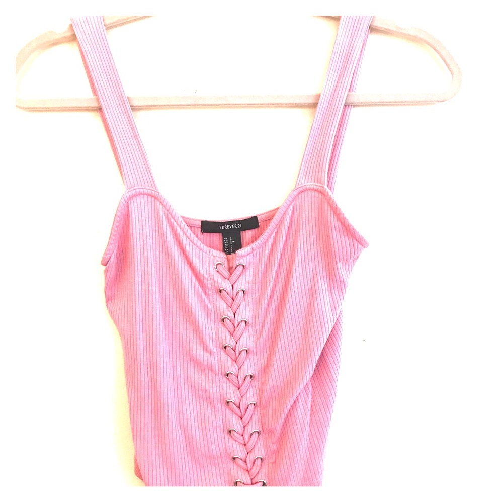 Dusty rose colored crop top